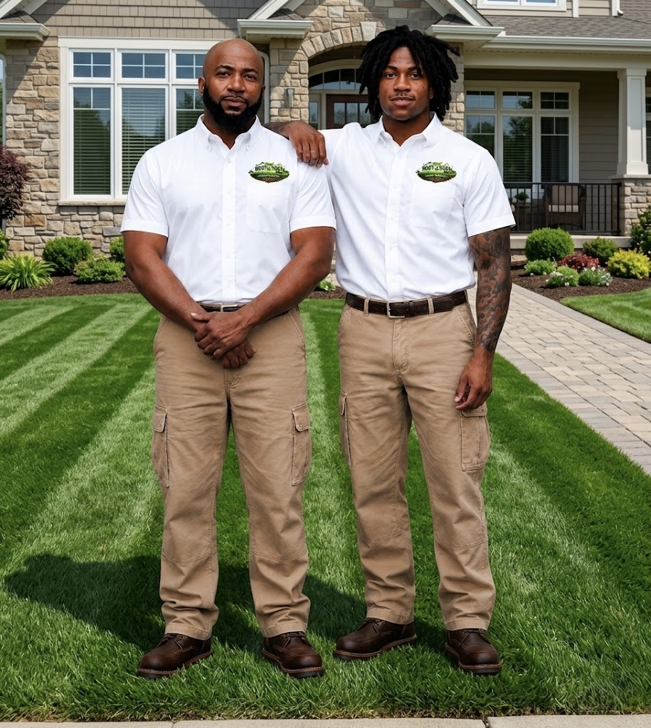 Lorenzo Johnson Sr. and Lorenzo Johnson Jr., owners of Root 2 Root Lawn Service
